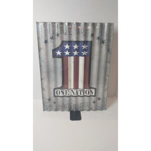 "One Nation Under God" Metal Sign - NIP - Ideal for Man Cave Decor